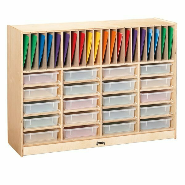 Jonti-Craft Wood Homework Station: 40 compartments, 20 trays - 48''x15''x35.5'' Baltic Birch 78240JC. 53178240